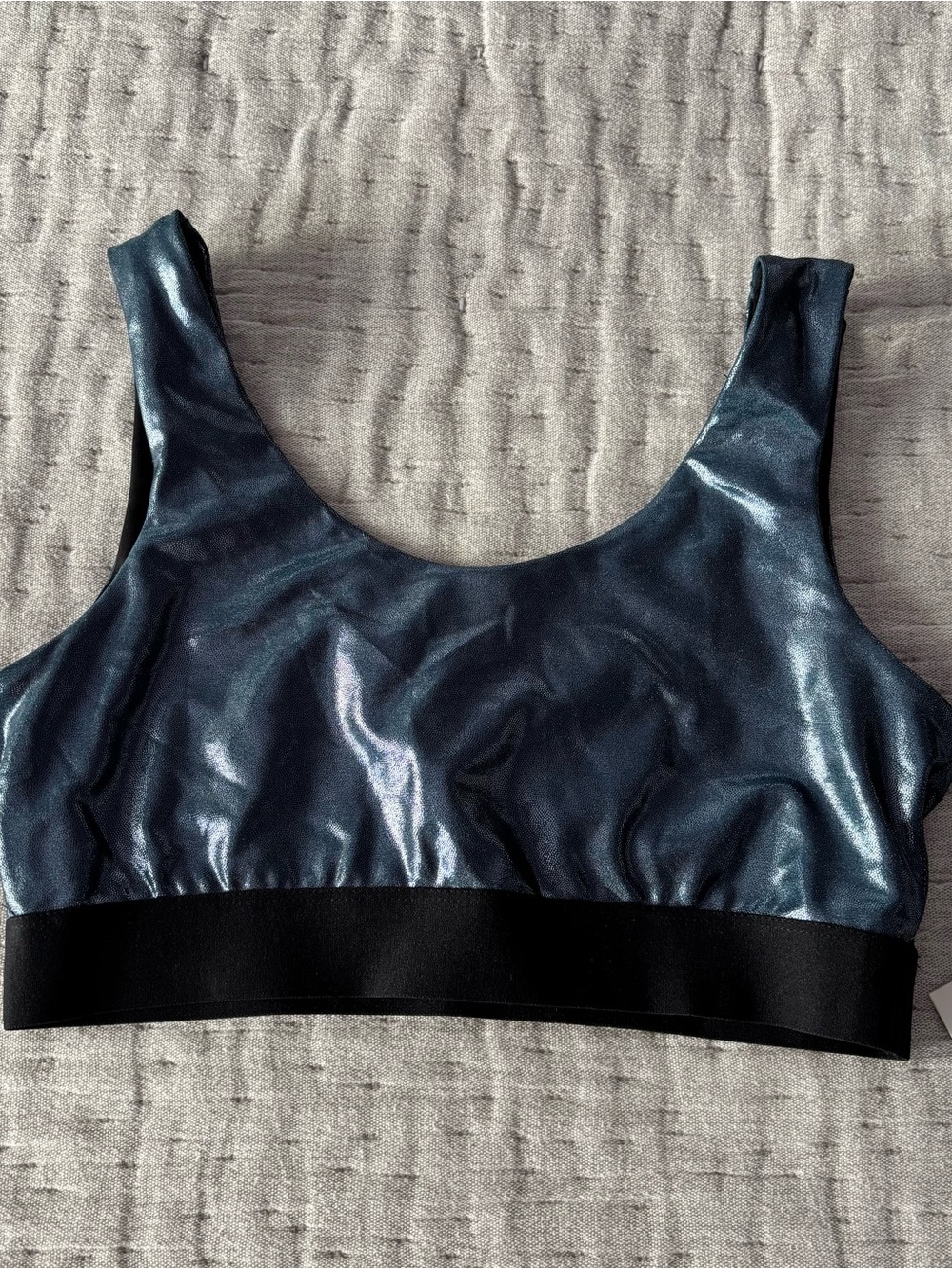 Heroine Sport Shimmery Blue Sport Bra Sz Medium New NWT